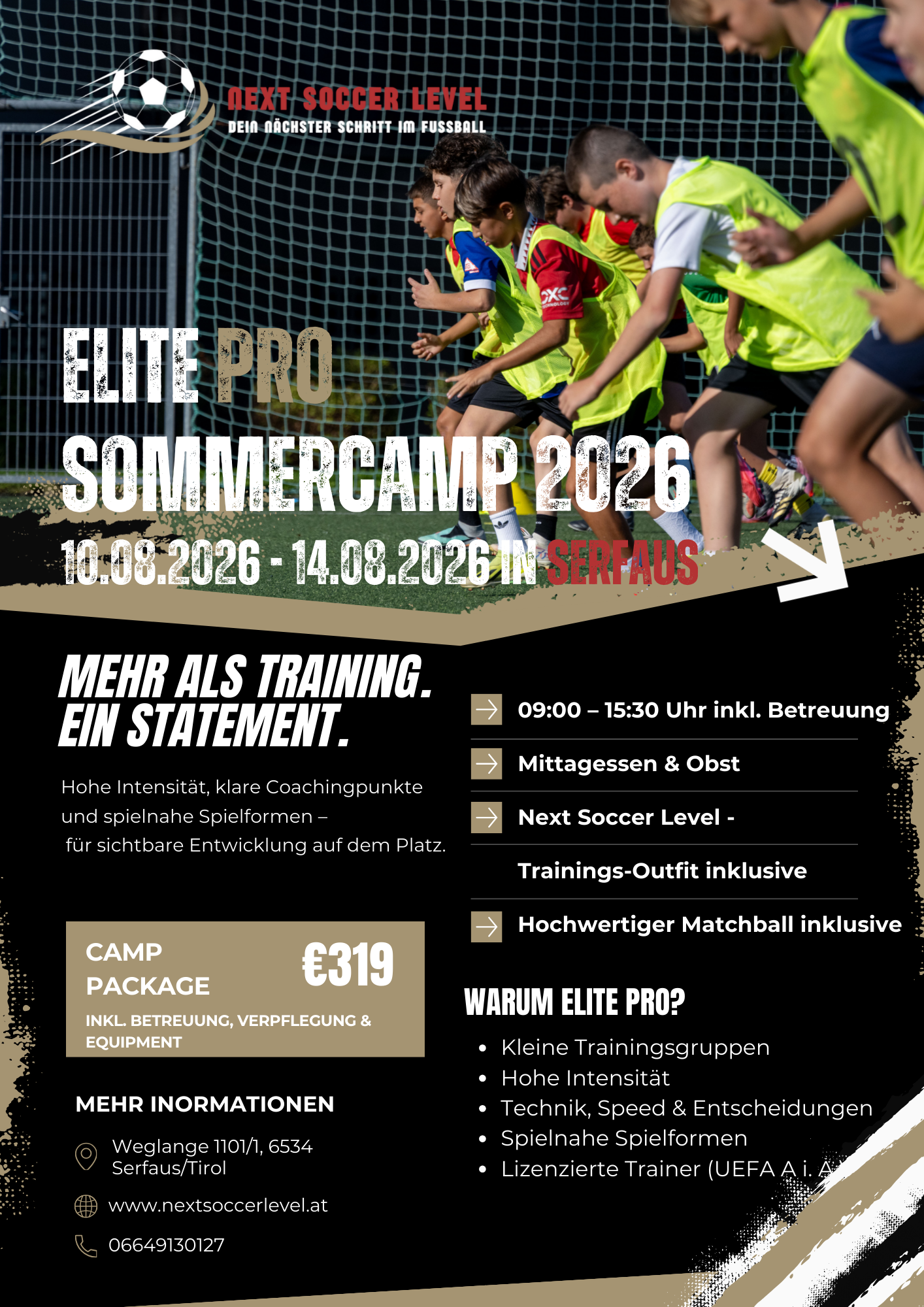 Elite Pro Sommercamp 2026 – Next Soccer Level | Serfaus
