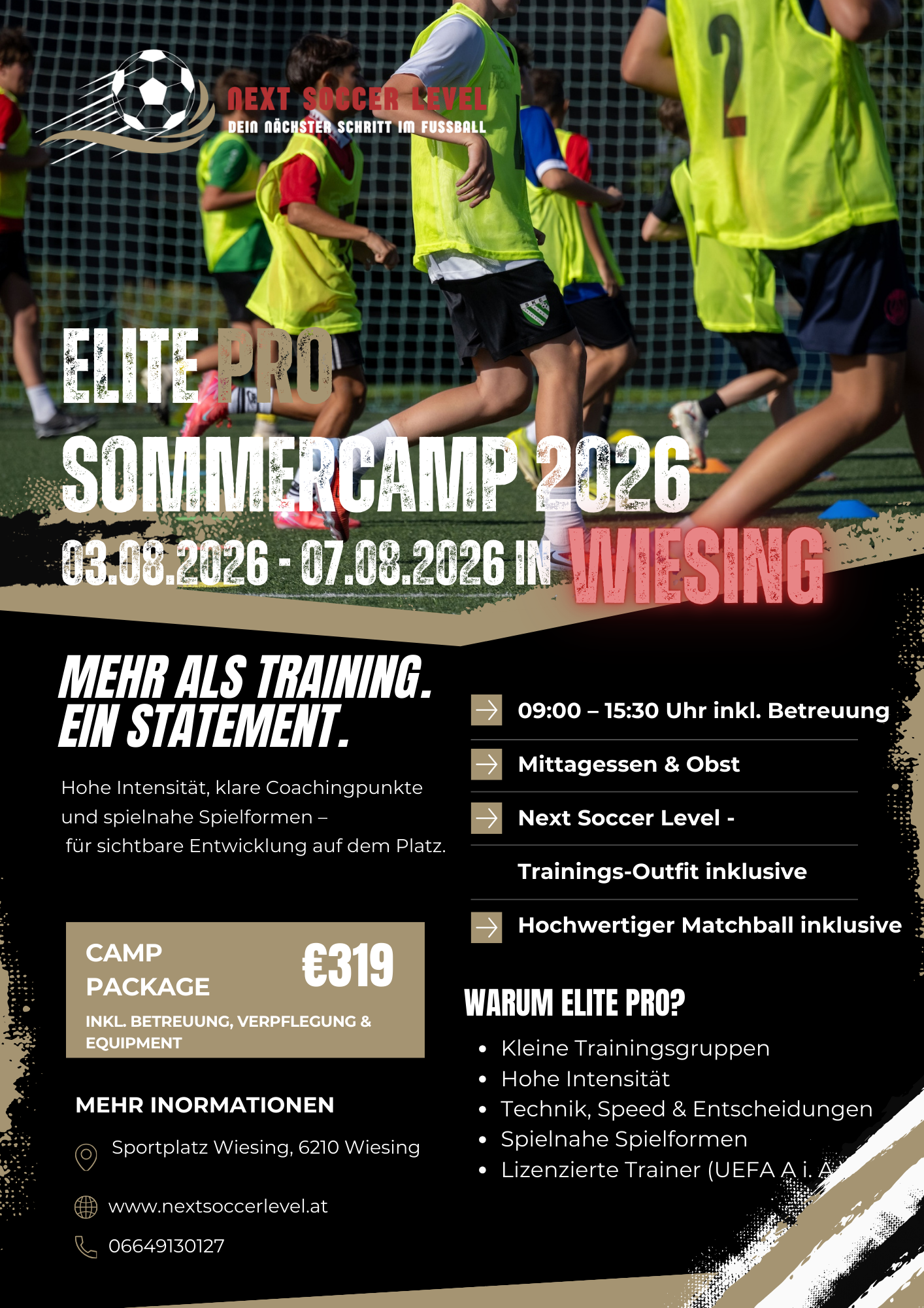 Elite Pro Sommercamp 2026 – Next Soccer Level | Wiesing in Tirol