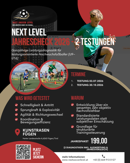 NEXT LEVEL Jahrescheck 2026 – 2 Testungen
