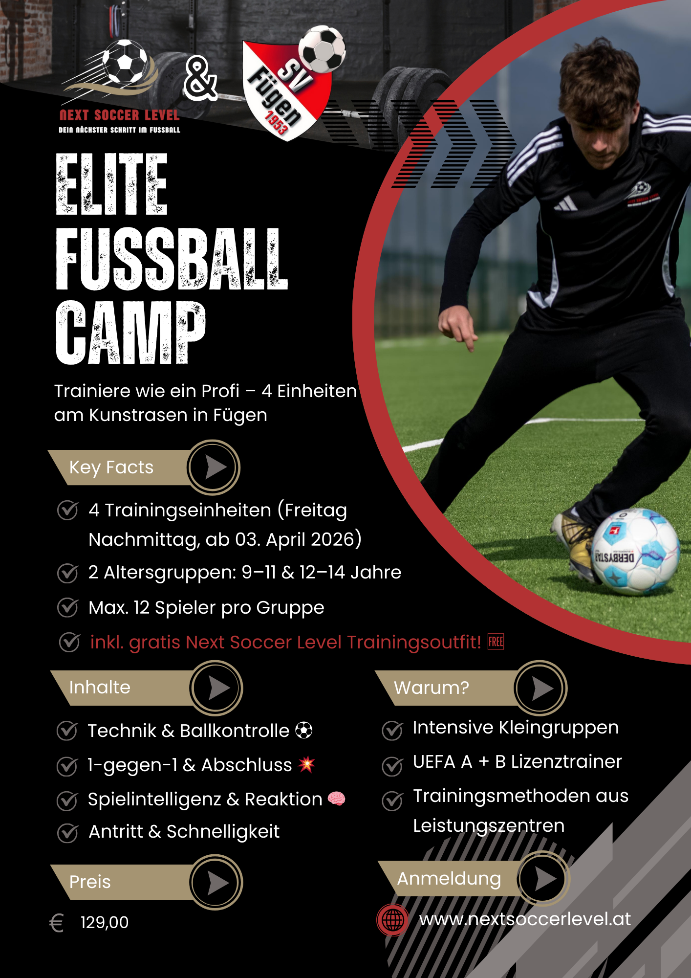 Elite Fussball Camp - Outdoor Academy in Fügen/Tirol