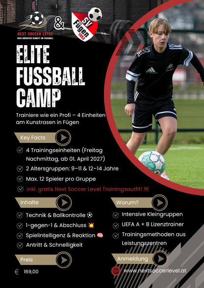 Elite Fussball Camp - Outdoor Academy in Fügen/Tirol